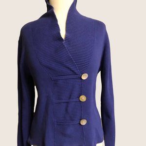 CATO Purple Shawl Collar Sweater